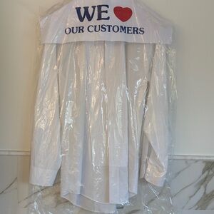 White Wing collar pleated tuxedo Shirt